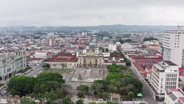 Aerial View of the Central Square of Guatemala City