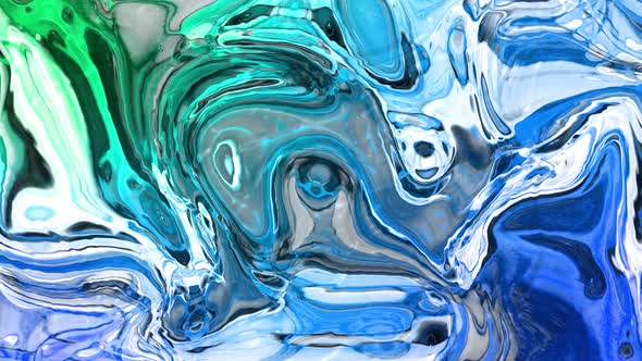 Abstract Colorful Glowing Liquid Waves Motion Background