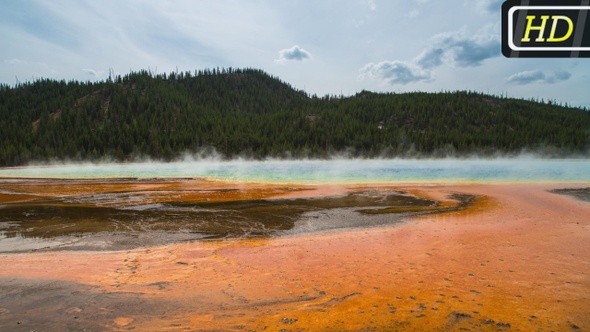 Grand Prismatic Spring from the Trail