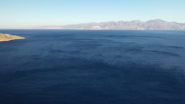 Aerial View of Mediterranean Sea, Crete, Greece