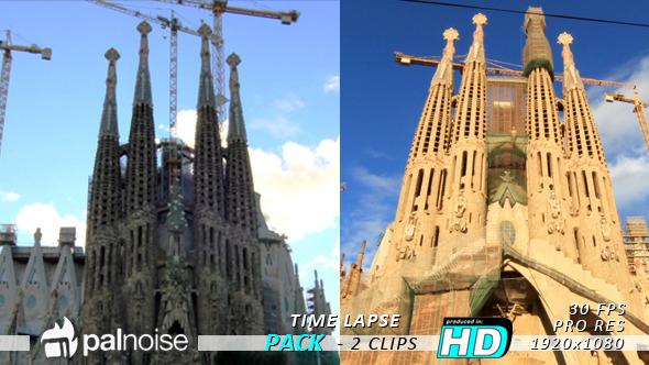 Sagrada Familia Barcelona Time Lapse (2-Pack)