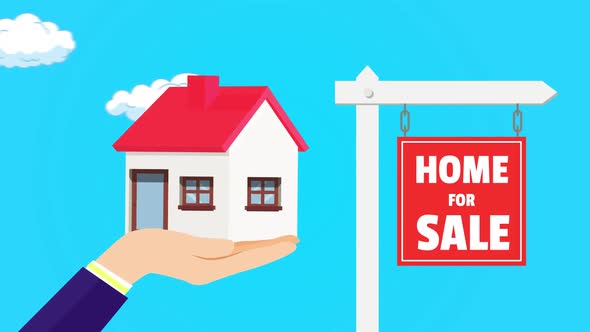 Real Estate : House for sale animation