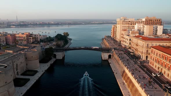 Aerial view of Taranto, Italy