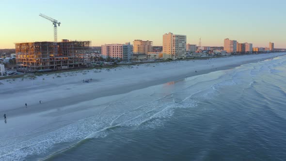 Rotating around beachfront of Jacksonville Beach