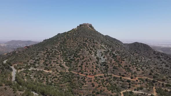 Monastery of Stavrovouni. View of the mountain where the Monastery stands.