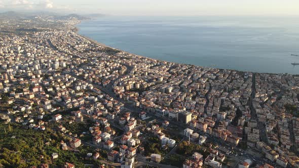 Alanya, Turkey - a Resort Town on the Seashore. Aerial View