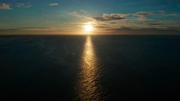 Cloudy Sky Over the Sea During Sunset