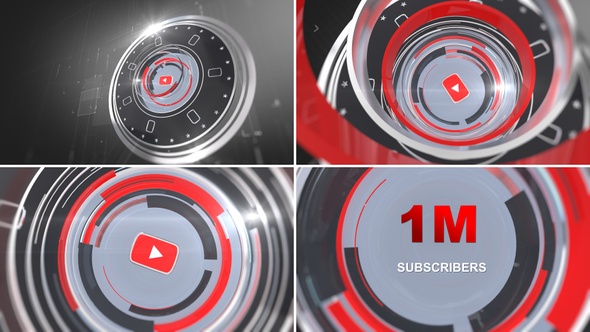 You Tube Logo With 1 M Subscribers