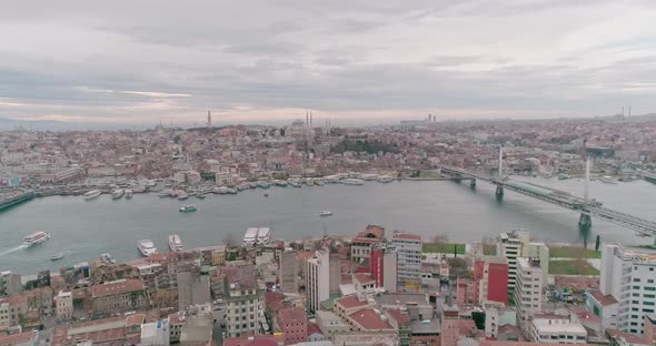 Aerial View of Bosphorus Istanbul