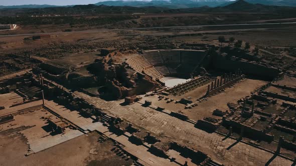 Aerial View Of The Ruins Of Ancient Timgad, Algeria