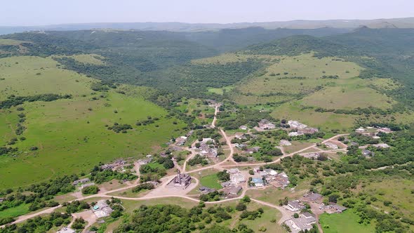 Salalah Small Village End Of Autumn From Top 4K Drone Oman