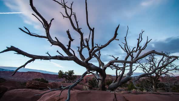 Day to Night Time Lapse in the Utah Desert.