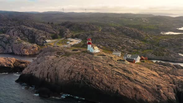 Coastal Lighthouse. Lindesnes Lighthouse Is a Coastal Lighthouse at the Southernmost Tip of Norway.