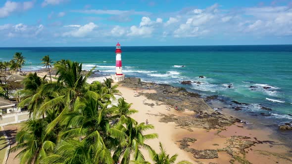 Cityscape of Salvador state of Bahia Brazil. Tropical scene tourism city.