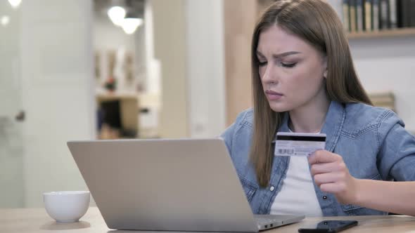 Online Shopping Failure Reaction By Young Girl Online Banking