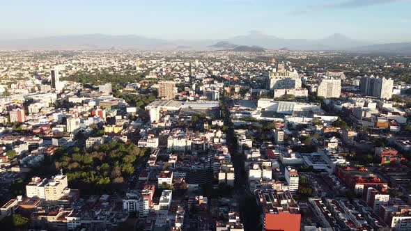 View of sunset at South Mexico city