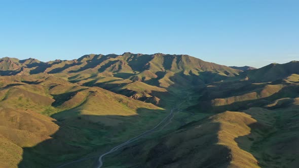 Mountains Landscape in Yol Valley at Sunset