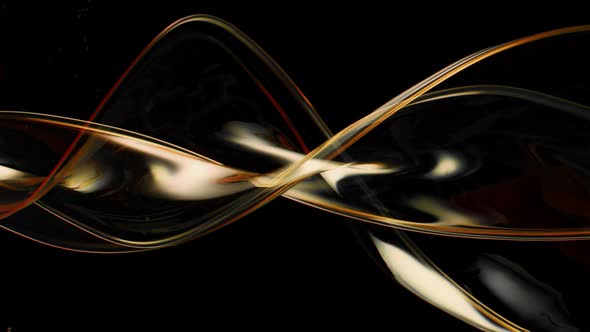 Super Slow Motion Shot of Swirling and Splashing Golden Oil Isolated on Black Background at 1000Fps