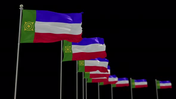 Khakassia Row Of Flags Animation Include Alpha Channel alt