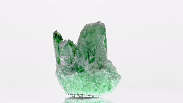 Emerald Crystals Natural Gemstone for Jewetry , Stone Hight Quality. White Background