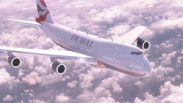 Plane Flight Travel To Dubai City