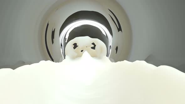 White Milk Jet Stream Glass Tube