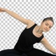Fitness woman stretching her body doing pilates, Alpha Channel - VideoHive Item for Sale