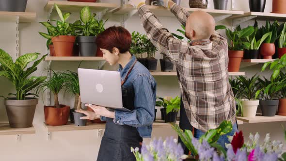 Florist Lady and the Shop Assistant Man Together