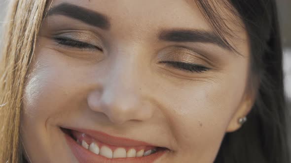 Cropped Shot of a Beautiful Happy Woman Smiling