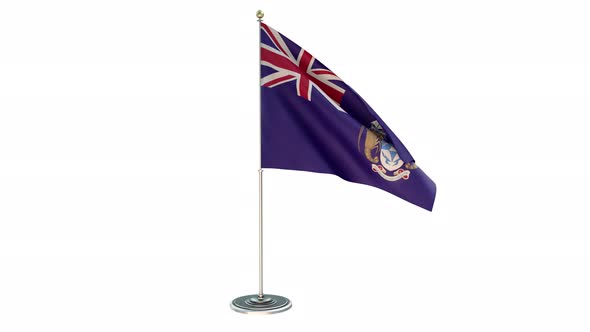 Tristan da Cunha Small Flag Pole Loops With Alpha