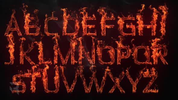Epic Fire Alphabet Numbers Symbols Pack