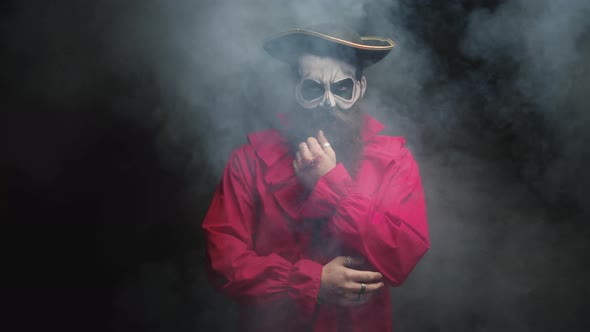 Man with Long Beard Dressed Up Like a Pirate