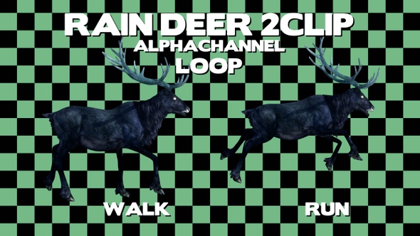 Rain Deer 2 Clip Alpha Loop alt