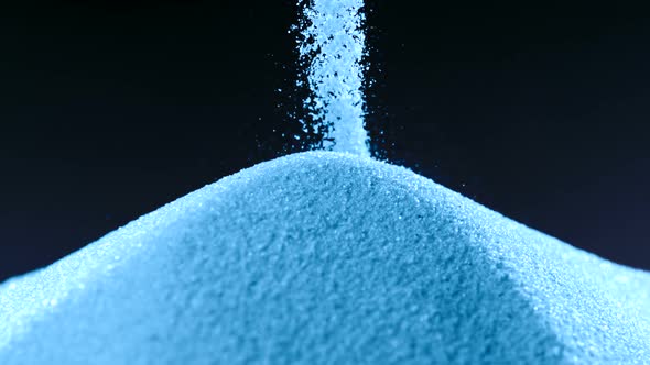 Pile of blue colored sand, Slow Motion