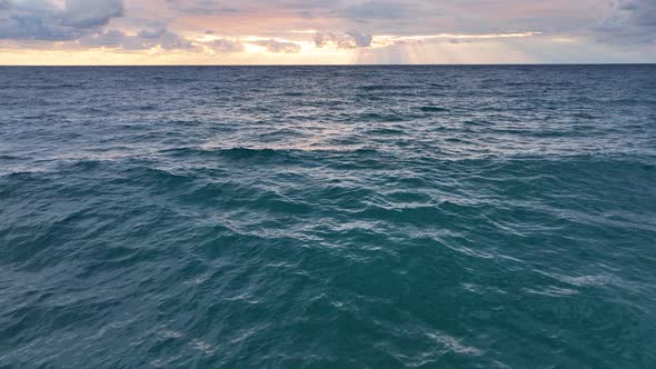 Sea Texture  Filmed on a Drone in the Sunset