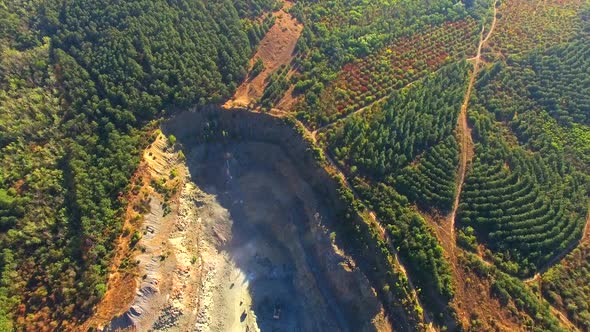 Large Sand Pit Near the Forest