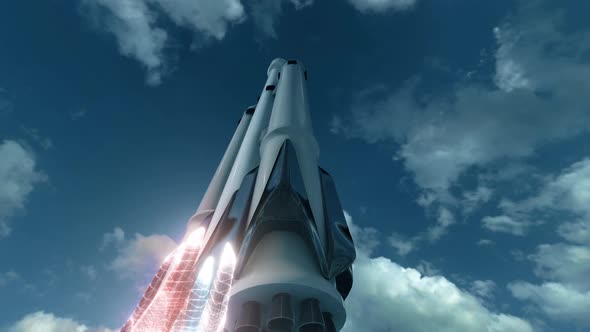 Falcon 9 Heavy Rocket 4k