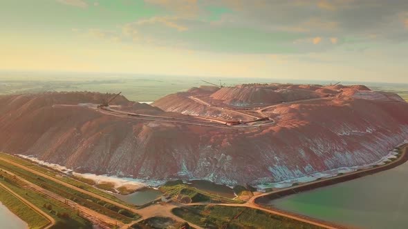 Bird'seye View of Mining Waste Disposal and Environmental Damage