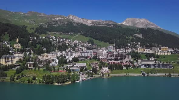 Aerial View of St. Moritz, Switzerland