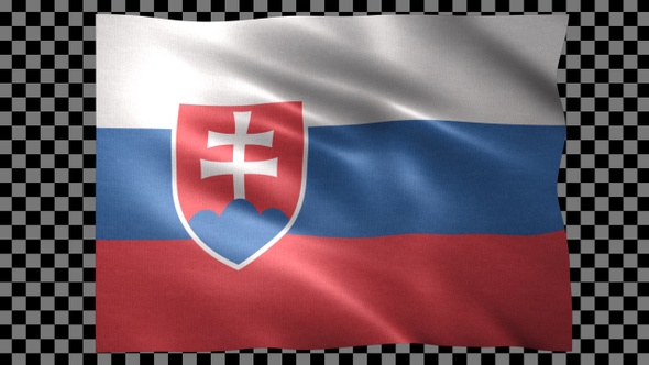 Slovakia waving flag looped