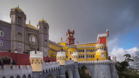 sintra portugal castle tourists