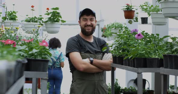 Male Gardener Smiling Into Camera