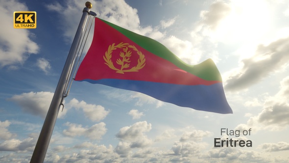 Eritrea Flag on a Flagpole - 4K