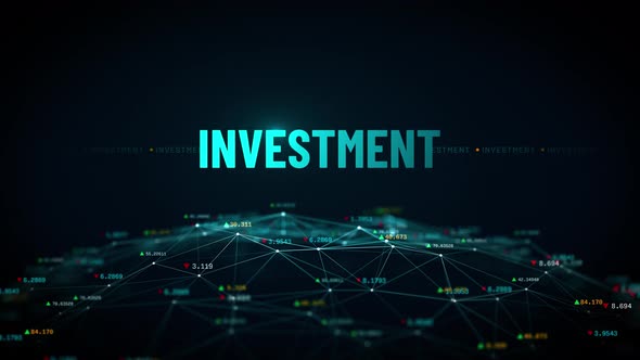 Investment Business Stock Market Digital Globe Animation 4K