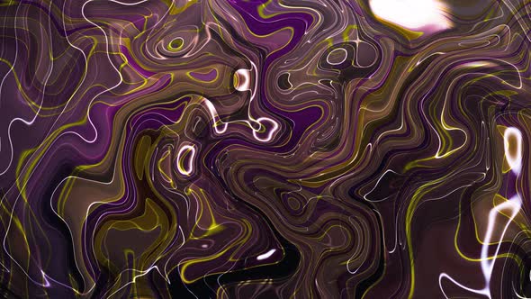 Purple Yellow Seamless Abstract Marble Liquid Animated Background