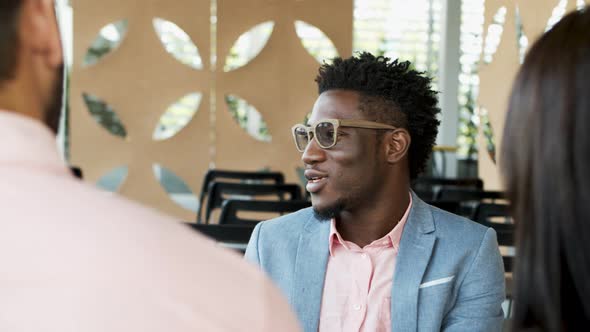 Smiling African American Man Talking