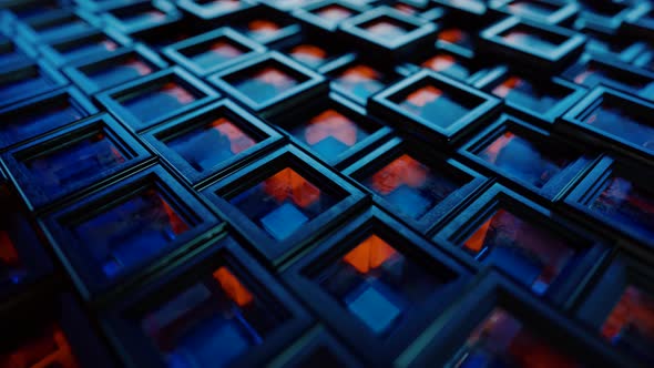 Abstract Background From Metal Cubes