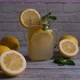 4K - Glass with natural lemon juice - VideoHive Item for Sale