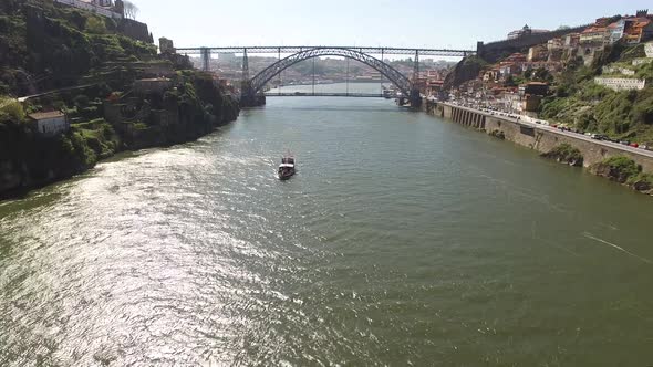 Boat on River Douro. Porto, Portugal