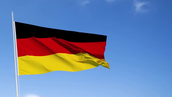 German Flag Against the Sky